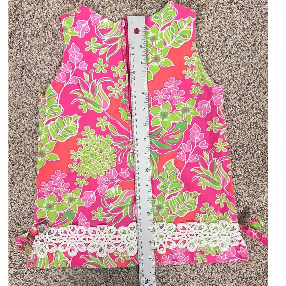 Lilly Pulitzer Girls 6 Preppy Coastal Resortwear Eyelet‎ Lace Bloomcore Tank Top